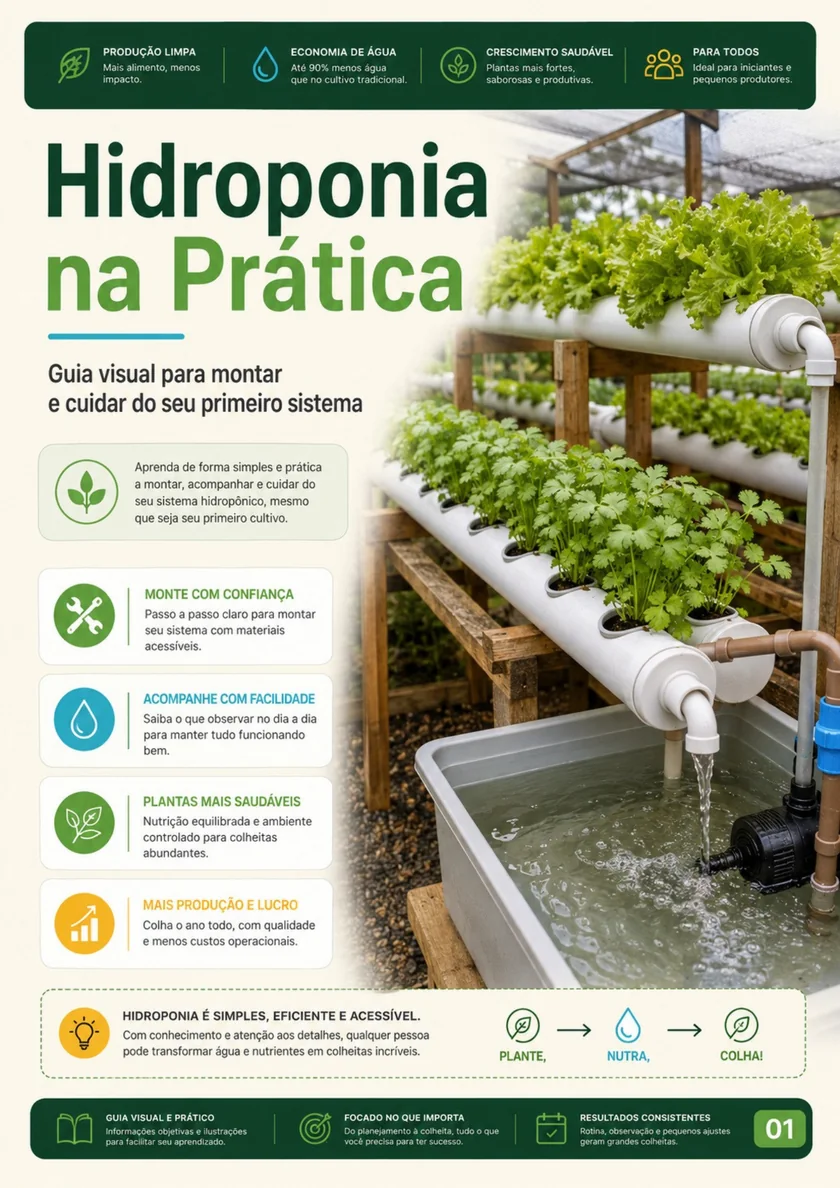 Capa do guia Hidroponia na Prática